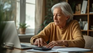 Persona revisando la fiscalidad de las donaciones en casa